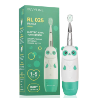 Электрическая зубная щетка Revyline RL 025 Baby Panda, зелёная