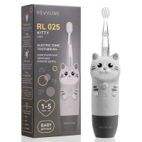 Электрическая зубная щетка Revyline RL 025 Baby Kitty серая