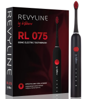 Электрическая зубная щетка Revyline RL 075, чёрная с красной щ.