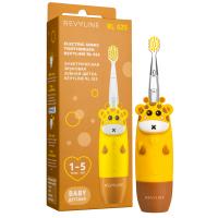 Детская электрическая звуковая зубная щетка Revyline RL 025 Baby, желтая