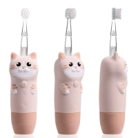 Электрическая зубная щетка Revyline RL 025 Baby Kitty, бежевая
