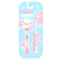 Детская зубная щётка Revyline Sheep 3+ с песочными часами розовая