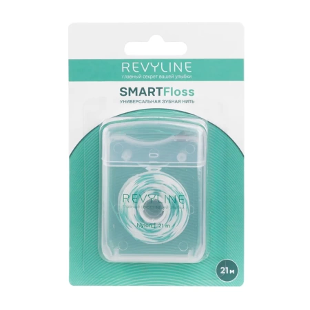 Revyline SmartFloss зубная нить, невощёная, 21 м, 50 отрезков